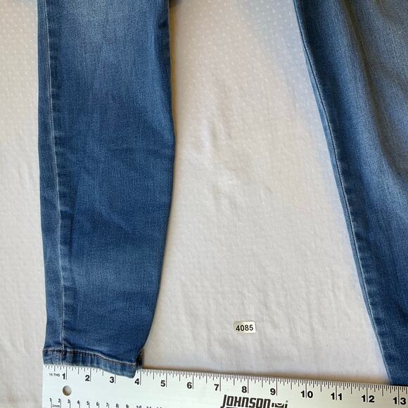 Fashion Nova Women Leggings size 3 Blue High Rise Stretch Boot Cut - Picture 7 of 10